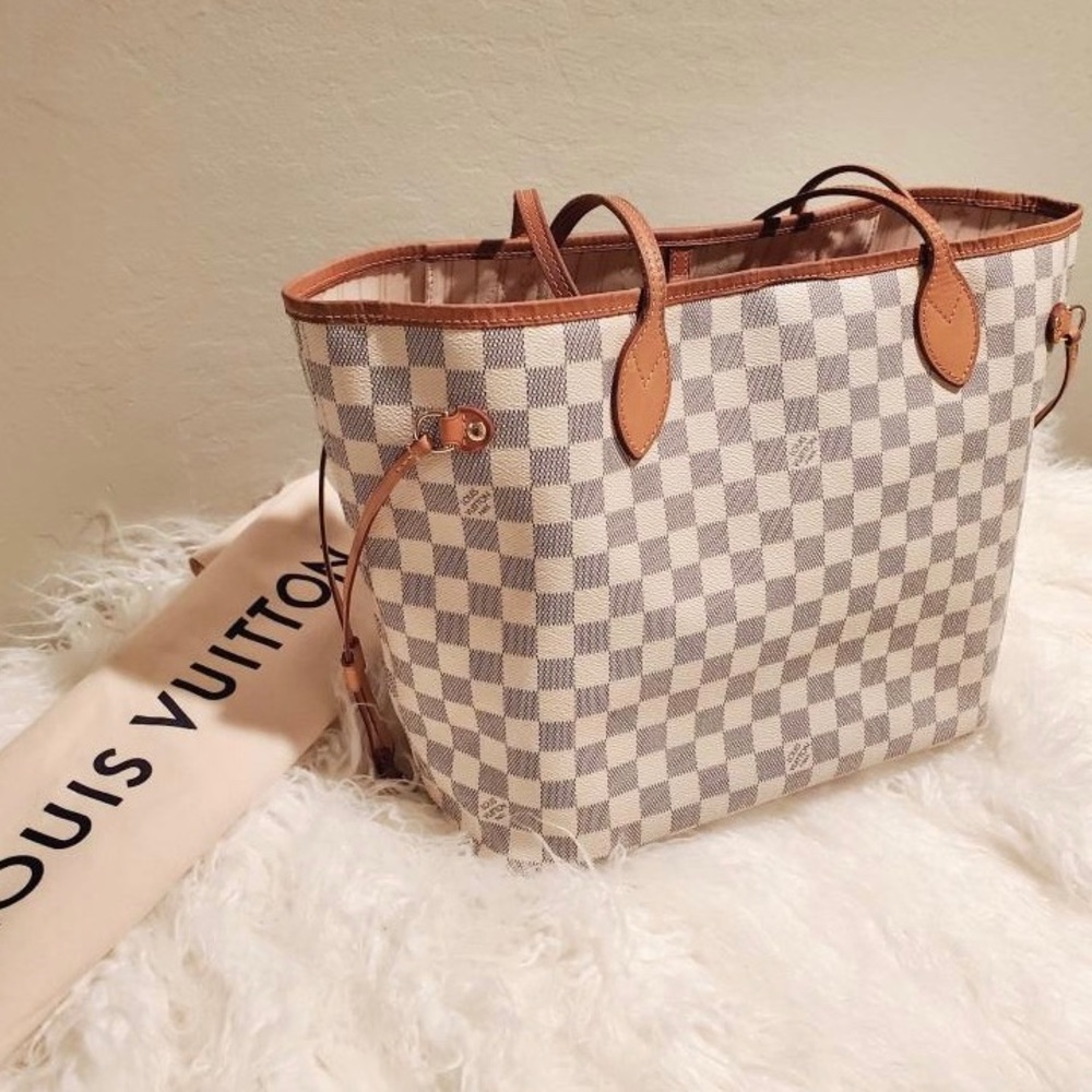 Louis Vuitton Neverfull MM White Damier